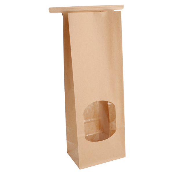 SACS SOS AUTO-FERMETURE AVEC FENÊTRE 1,35 L 60 G/M2 + 25µ OPP 9+6x25 CM NATUREL KRAFT (500 UNITÉ) - Garcia de Pou