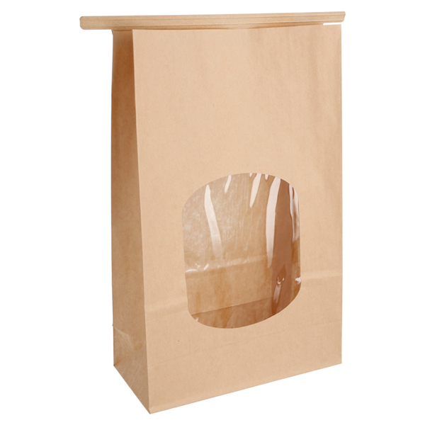 SACS SOS AUTO-FERMETURE AVEC FENÊTRE 2,6 L 60 G/M2 + 25µ OPP 15,5+7x24,2 CM NATUREL KRAFT (500 UNITÉ) - Garcia de Pou