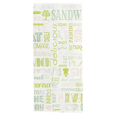 SACS SANDWICHS PFAS FREE "PAROLE" 35 G/M2 12+4x26 CM BLANC PARCH.INGRAISSABLE (500 UNITÉ)