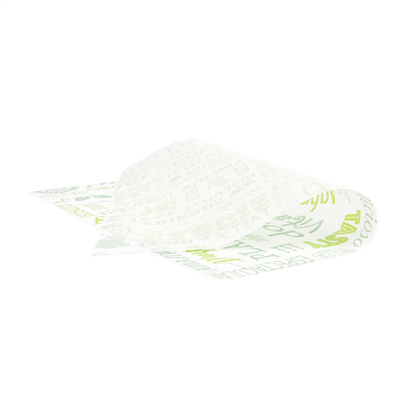 PAPIER INGRAISSABLES BASKET "PAROLE" 35 G/M2 31x31 CM VERT PARCH.INGRAISSABLE (1000 UNITÉ) - Garcia de Pou