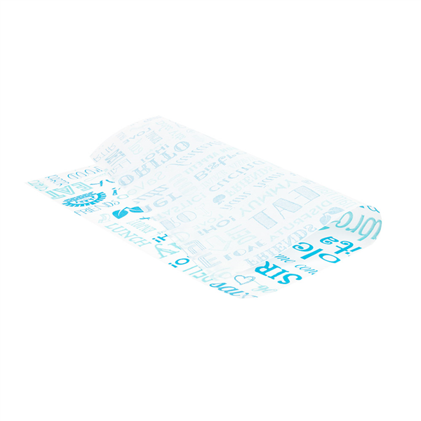 PAPIER INGRAISSABLES BASKET "PAROLE" 35 G/M2 31x31 CM BLEU PARCH.INGRAISSABLE (1000 UNITÉ) - Garcia de Pou