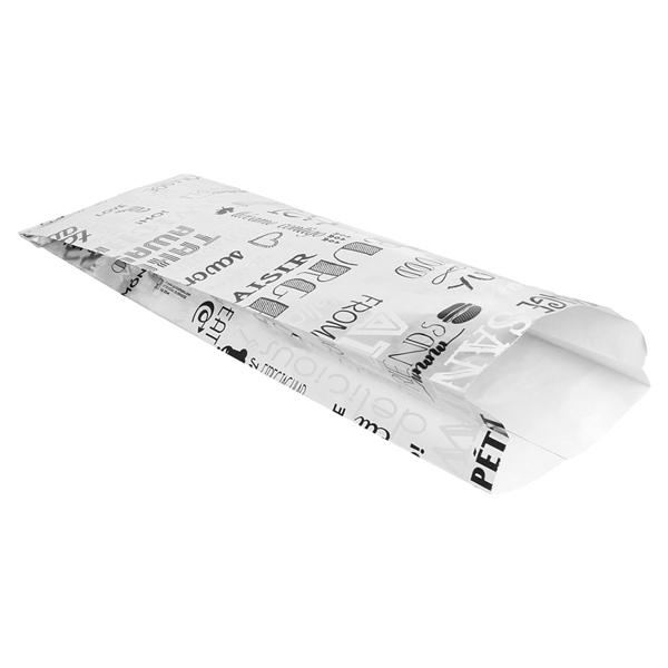 SACHETS POUR SANDWICHES "PAROLE" 35+20 G/M2 12+4x35 CM ARGENTE PARCHEMIN + ALUMINIUM (500 UNITÉ) - Garcia de Pou