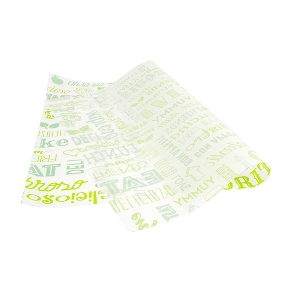 PAPIER INGRAISSABLES BASKET "PAROLE" 35 G/M2 31x38 CM VERT PARCH.INGRAISSABLE (1000 UNITÉ) - Garcia de Pou