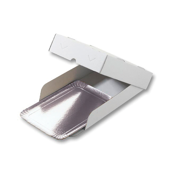 BOÎTES CATERING MICROCANNELURE, PLATE  375 G/M2 19x28 CM BLANC CARTON (100 UNITÉ) - Garcia de Pou