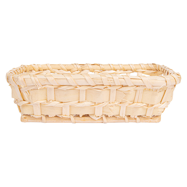 PANIER RECTANGULAIRE SIMILAIRE OSIER  18x14x5 CM NATUREL PP (1 UNITÉ) - Garcia de Pou