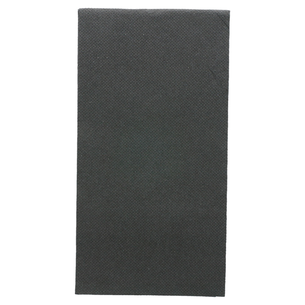 SERVIETTES ECOLABEL P. 1/8 "DOUBLE POINT" 18 G/M2 40x40 CM NOIR OUATE (1200 UNITÉ) - Garcia de Pou