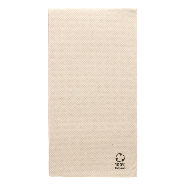 SERVIETTES ECOLABEL P. 1/6 "DOUBLE POINT" 19 G/M2 30x40 CM NATUREL OUATE RECYCLÉE (1800 UNITÉ) - Garcia de Pou