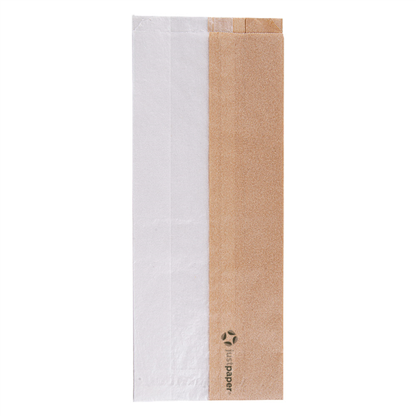 SACHETS POUR SANDWICHES AVEC FENÊTRE ECO "CORNER WINDOW" 40 G/M2 12+6x30 CM NATUREL KRAFT (250 UNITÉ) - Garcia de Pou