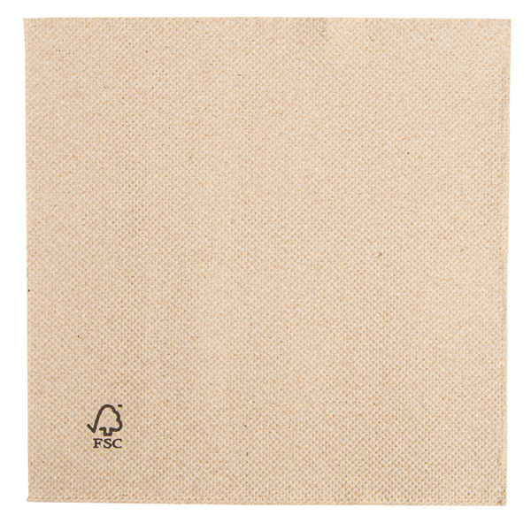 SERVIETTES ECOLABEL "DOUBLE POINT" 19 G/M2 30x30 CM NATUREL OUATE RECYCLÉE (1800 UNITÉ) - Garcia de Pou