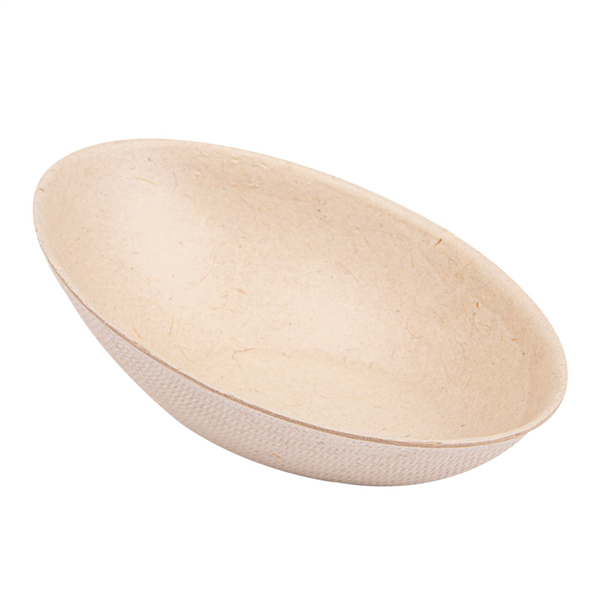 RÉCIPIENT OVALE "BIONIC"  8x4,8x2,7 CM NATUREL BAGASSE (1000 UNITÉ) - Garcia de Pou