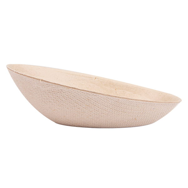 RÉCIPIENT OVALE "BIONIC"  8x4,8x2,7 CM NATUREL BAGASSE (1000 UNITÉ) - Garcia de Pou