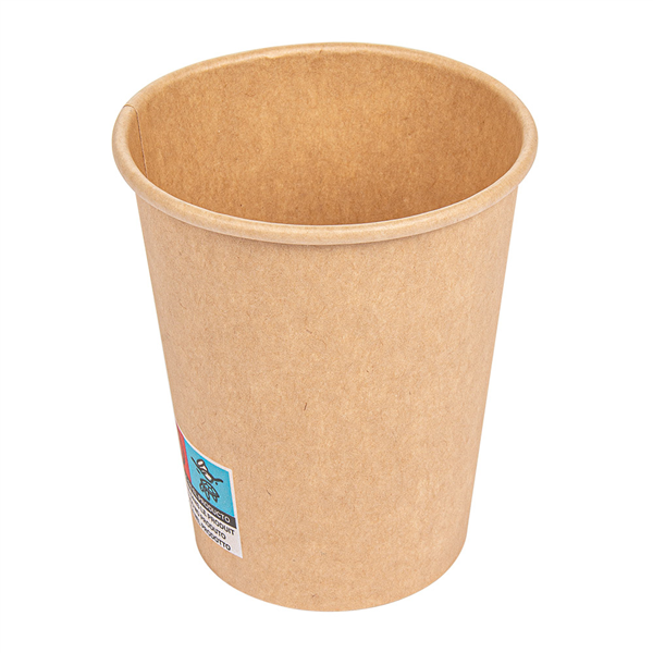 GOBELETS BOISSONS CHAUDES 1 PAROI 240 ML 280 + 18 PE G/M2 Ø8/5,6x9,2 CM MARRON CARTON (1000 UNITÉ) - Garcia de Pou