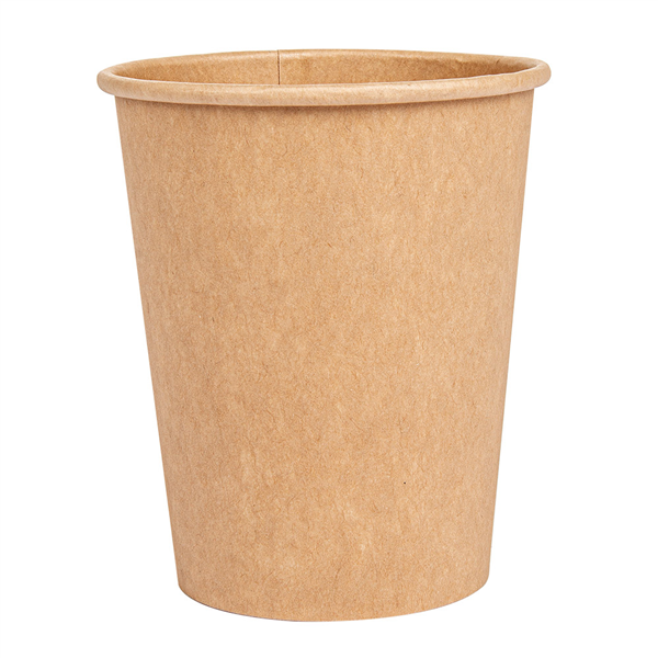 GOBELETS BOISSONS CHAUDES 1 PAROI 240 ML 280 + 18 PE G/M2 Ø8/5,6x9,2 CM MARRON CARTON (1000 UNITÉ) - Garcia de Pou