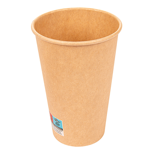 GOBELETS BOISSONS CHAUDES 1 PAROI 480 ML 300 + 18 PE G/M2 Ø9/6x13,2 CM MARRON CARTON (1000 UNITÉ) - Garcia de Pou