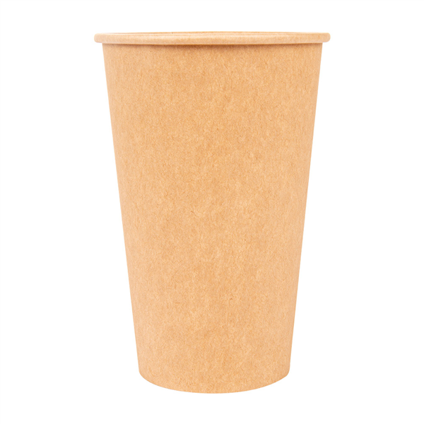 GOBELETS BOISSONS CHAUDES 1 PAROI 480 ML 300 + 18 PE G/M2 Ø9/6x13,2 CM MARRON CARTON (1000 UNITÉ) - Garcia de Pou