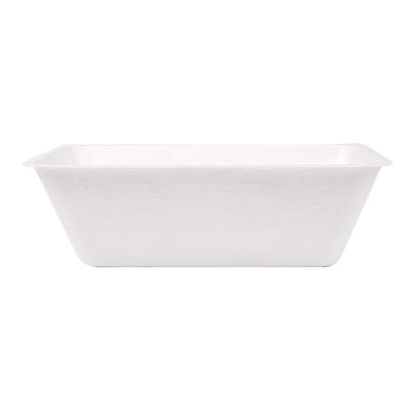 BARQUETTES "BIONIC" 1000 ML 20,3x13,6x6,8 CM BLANC BAGASSE (500 UNITÉ) - Garcia de Pou