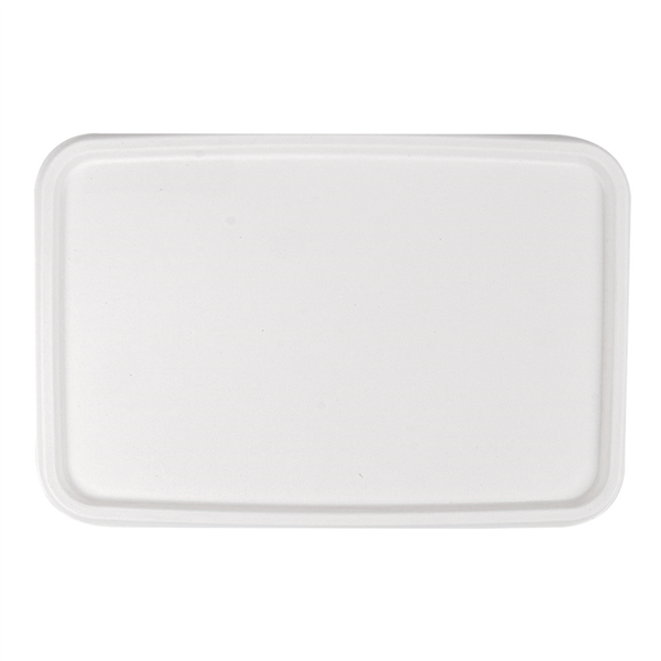 COUVERCLES POUR RÉF. 233.06/07 "BIONIC"  20,3x13,6x1,3 CM BLANC BAGASSE (500 UNITÉ) - Garcia de Pou