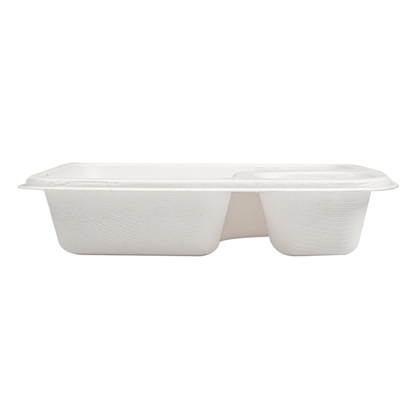 PLATEAU POUR NACHOS "BIONIC"  19x16,5x3,8 CM BLANC BAGASSE (300 UNITÉ) - Garcia de Pou