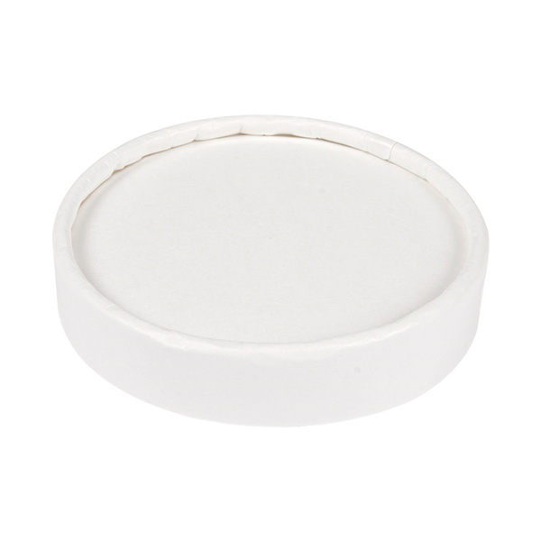 COUVERCLES POTS À GLACES 120 ML 280 + 18 PE G/M2 Ø7,7 CM BLANC CARTON (1000 UNITÉ) - Garcia de Pou