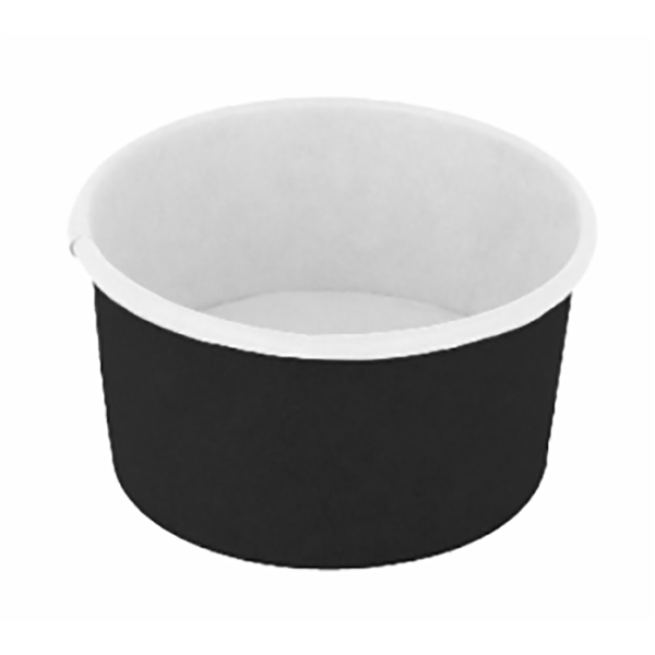 POTS À GLACES 300 ML 250 + 18 PE G/M2 Ø10x5,5 CM NOIR CARTON (2000 UNITÉ) - Garcia de Pou