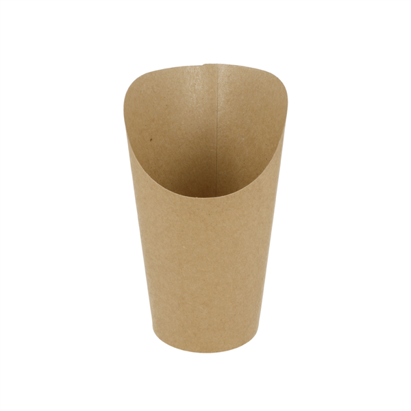 GOBELETS A FRITES OUVERTS 22 OZ - 660 ML 200 + 25PE G/M2 Ø8,5x18 CM MARRON CARTON (1000 UNITÉ) - Garcia de Pou