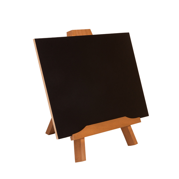 TABLEAU DOUBLE CÔTÉ + SUPPORT DE TABLE  35,5x21,8x18 CM NOIR BOIS (1 UNITÉ) - Garcia de Pou