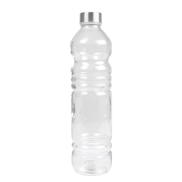 BOUTEILLE + COUVERCLE INOX 1080 ML Ø8,2x32 CM TRANSPARENT VERRE (24 UNITÉ) - Garcia de Pou