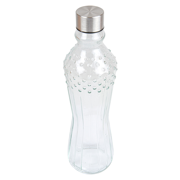 BOUTEILLE + COUVERCLE INOX 990 ML Ø8,6x31 CM TRANSPARENT VERRE (24 UNITÉ) - Garcia de Pou