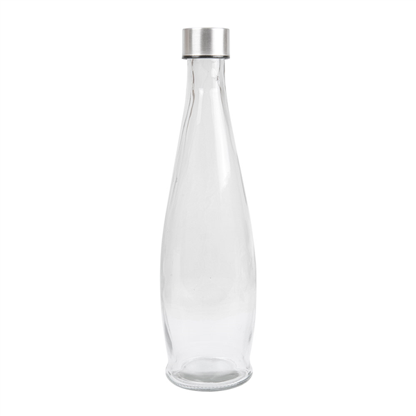 BOUTEILLE + COUVERCLE INOX 930 ML Ø9x32 CM TRANSPARENT VERRE (24 UNITÉ) - Garcia de Pou