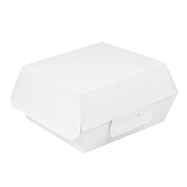 BOÎTES HAMBURGER "THEPACK" 230 G/M2 13x12,5x6,2 CM (S) BLANC CARTON ONDULÉ NANO-MICRO (450 UNITÉ) - Garcia de Pou