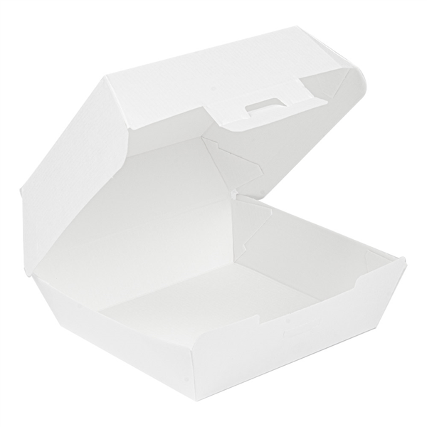 BOÎTES HAMBURGER "THEPACK" 230 G/M2 13x12,5x6,2 CM (S) BLANC CARTON ONDULÉ NANO-MICRO (450 UNITÉ) - Garcia de Pou