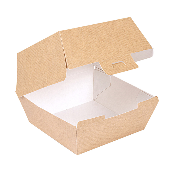 BOÎTES HAMBURGER "THEPACK" 220 G/M2 14,4x13,6x9,2 CM (L+) NATUREL CARTON ONDULÉ NANO-MICRO (500 UNITÉ) - Garcia de Pou