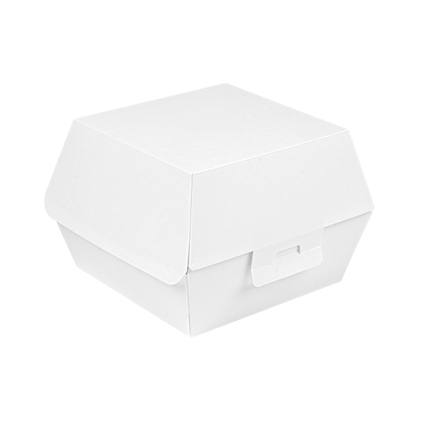 BOÎTES HAMBURGER "THEPACK" 230 G/M2 14,4x13,6x9,2 CM (L+) BLANC CARTON ONDULÉ NANO-MICRO (500 UNITÉ) - Garcia de Pou