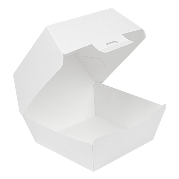 BOÎTES HAMBURGER "THEPACK" 230 G/M2 14,4x13,6x9,2 CM (L+) BLANC CARTON ONDULÉ NANO-MICRO (500 UNITÉ) - Garcia de Pou