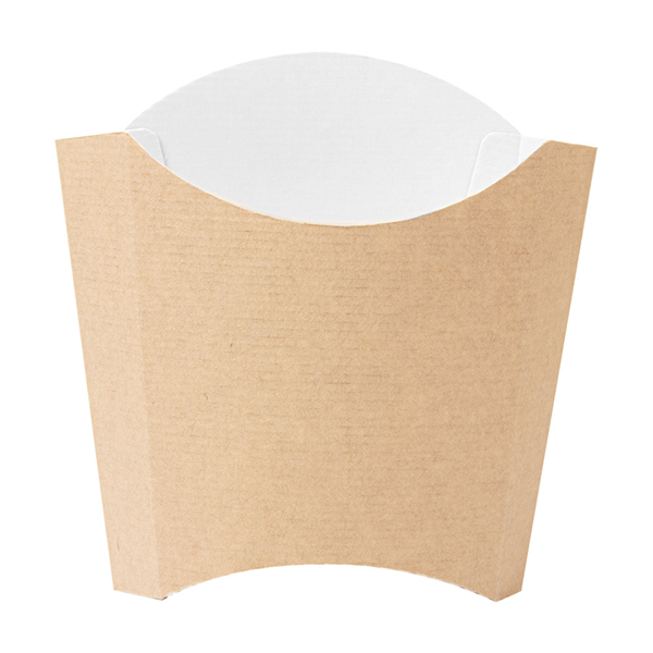 BOÎTES À FRITES STANDARD "THEPACK" 135 G 220 G/M2 13x8x13,5 CM NATUREL CARTON ONDULÉ NANO-MICRO (1200 UNITÉ) - Garcia de Pou