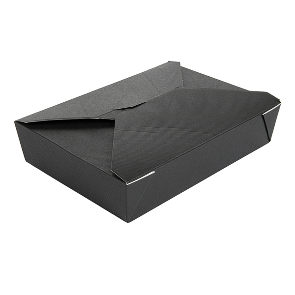 BOÎTES AMÉRICAINES MICRO-ONDABLES "THEPACK" 1470 ML 230 + 12PP G/M2 19,6x14x4,5 CM NOIR CARTON ONDULÉ NANO-MICRO (300 UNITÉ) - Garcia de Pou