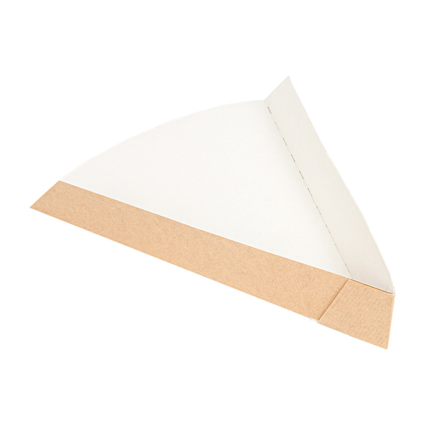 PELLES TRIANGULAIRES PIZZA "THEPACK" 220 G/M2 21x16,5x3,5 CM NATUREL CARTON ONDULÉ NANO-MICRO (1200 UNITÉ) - Garcia de Pou