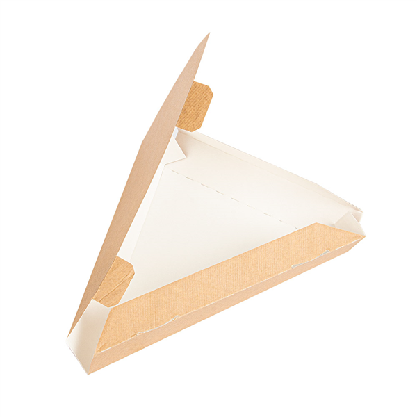 EMBALLAGES TRIANGULAIRES PIZZA "THEPACK" 220 G/M2 18x23x3 CM NATUREL CARTON ONDULÉ NANO-MICRO (500 UNITÉ) - Garcia de Pou