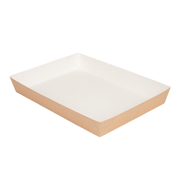 PLATEAUX REPAS "THEPACK" 230 G/M2 25,5x18x3,7 CM NATUREL CARTON ONDULÉ NANO-MICRO (130 UNITÉ) - Garcia de Pou