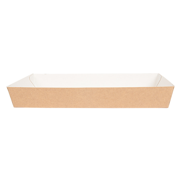 PLATEAUX REPAS "THEPACK" 230 G/M2 25,5x18x3,7 CM NATUREL CARTON ONDULÉ NANO-MICRO (130 UNITÉ) - Garcia de Pou