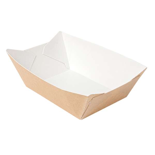 BARQUETTE KRAFT 1440 G 220 G/M2 13,5x8,5x6,2 CM NATUREL CARTON ONDULÉ NANO-MICRO (150 PIECES)