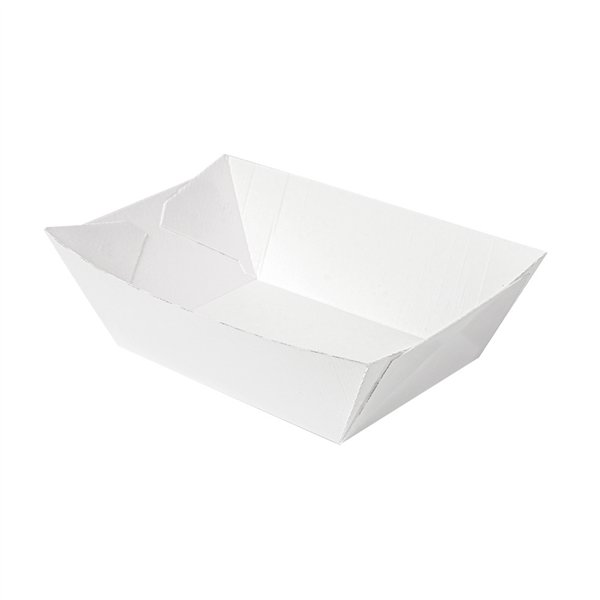 BARQUETTES "THEPACK" 1200 G 230 G/M2 11,9x7,9x5,5 CM BLANC CARTON ONDULÉ NANO-MICRO (1000 UNITÉ) - Garcia de Pou