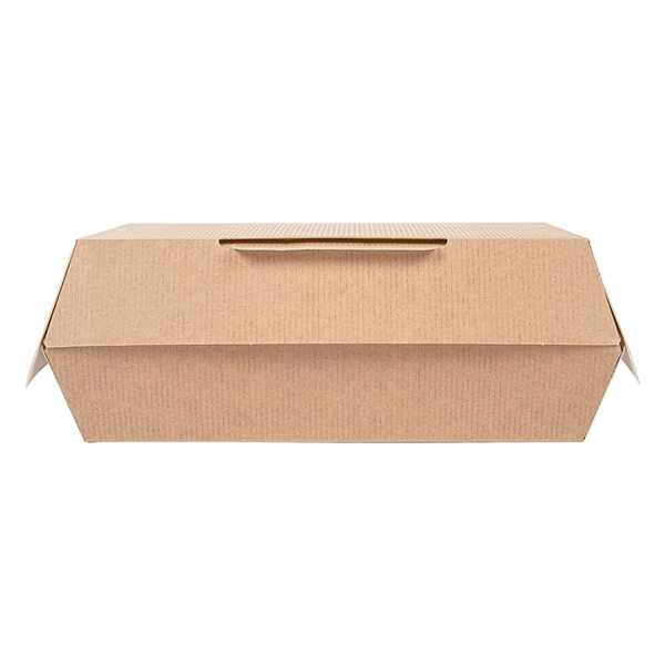 BOÎTES "LUNCH BOX" "THEPACK" 220 G/M2 19,5x11,5x6,5 CM NATUREL CARTON ONDULÉ NANO-MICRO (300 UNITÉ) - Garcia de Pou