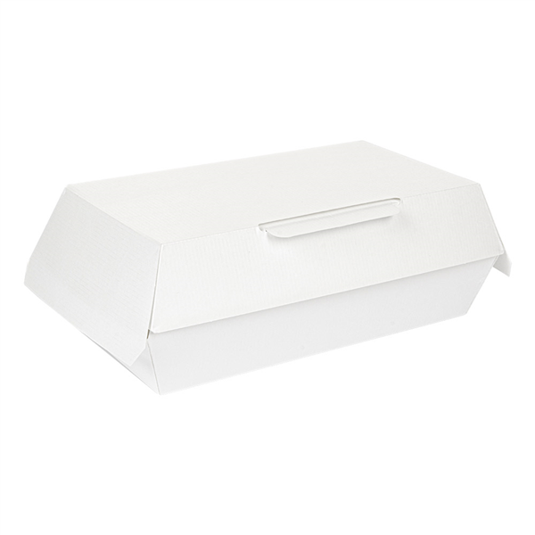 BOÎTES "LUNCH BOX" "THEPACK" 230 G/M2 19,5x11,5x6,5 CM BLANC CARTON ONDULÉ NANO-MICRO (300 UNITÉ) - Garcia de Pou