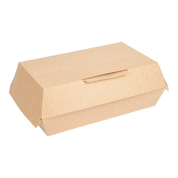 BOÎTES "LUNCH BOX" "THEPACK" 220 G/M2 22x13x7,5 CM NATUREL CARTON ONDULÉ NANO-MICRO (300 UNITÉ) - Garcia de Pou