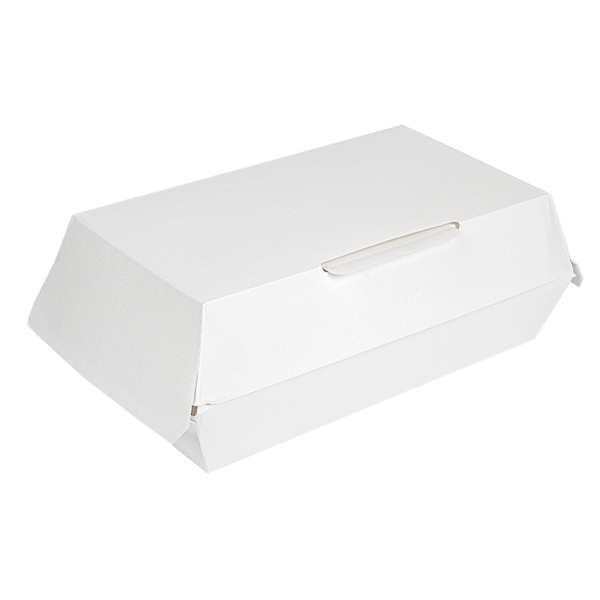 BOÎTES "LUNCH BOX" "THEPACK" 230 G/M2 22x13x7,5 CM BLANC CARTON ONDULÉ NANO-MICRO (300 UNITÉ) - Garcia de Pou