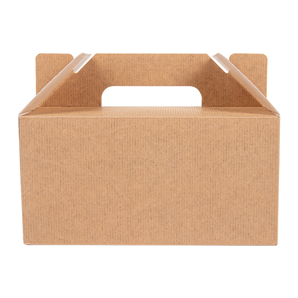 BOÎTES TRANSPORT DE REPAS "THEPACK" 220 G/M2 18x12x9 CM NATUREL CARTON ONDULÉ NANO-MICRO (100 UNITÉ) - Garcia de Pou