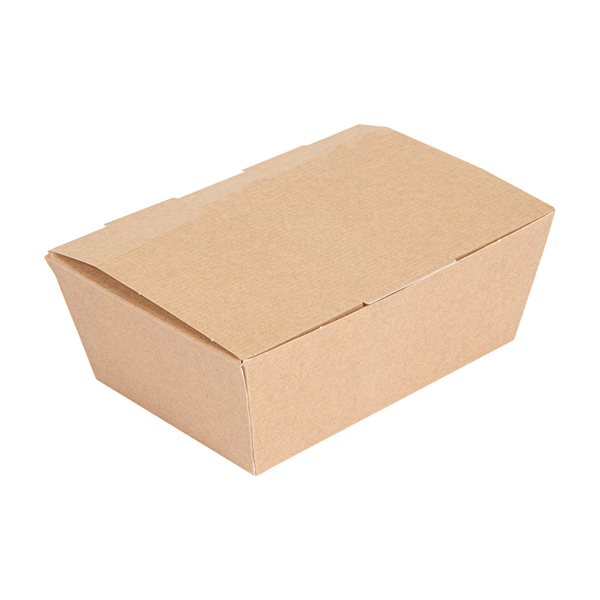 BOÎTES "LUNCH BOX" COUVERCLES "THEPACK" 500 ML (16 oz) 220 G/M2 14x9,7x5 CM NATUREL CARTON ONDULÉ NANO-MICRO (480 UNITÉ) - Garcia de Pou