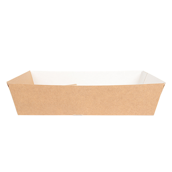 PLATEAUX REPAS À EMPORTER 2 VERRES+1 COMPART. "THEPACK" 230 G/M2 24,5x22x5,5 CM NATUREL CARTON ONDULÉ NANO-MICRO (240 UNITÉ) - Garcia de Pou