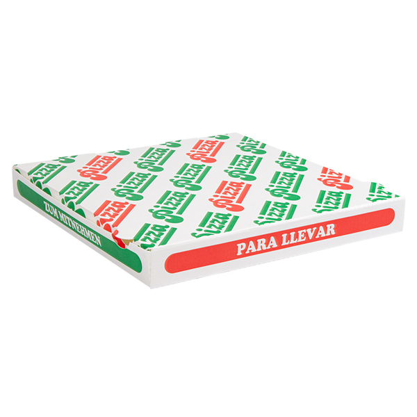 BOÎTES PIZZA "THEPACK" 330 G/M2 32x32x3,8 CM BLANC CARTON ONDULÉ MICROCANAL (100 UNITÉ) - Garcia de Pou